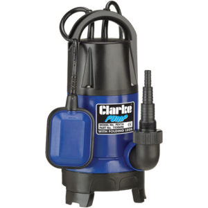 Clarke PSV7A Clean/Dirty Water Submersible Pump With Folding Base & Float Switch, 230V.