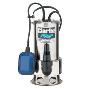 Clarke PVP11A Submersible Stainless Steel Dirty Water Pump with Float Switch, 230V.
