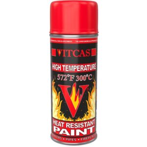 Vitcas Heat Resistant Paint Spray - Red, 400ml.