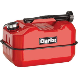 Clarke LB10R 10 Litre Large Base Metal Fuel Can (Red).