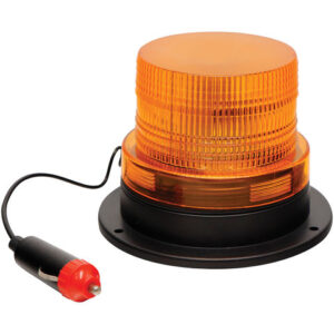 MachineMart 12/24V Magnetic Amber LED Warning Flash Beacon