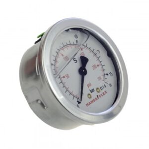 Mondeo Pressure Gauge, 0-16 bar, G1/4 Glycerin filled, Rear Connection