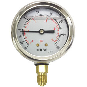 Weishaupt Compound Pressure / Vacuum Gauge Glycerine Filled 63mm -1/+5 Bar