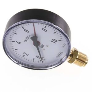 Weishaupt Pressure gauge, vertical, 100mm, 0 - 10 bar, 1/2''