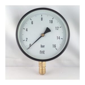 Brannan Dry Pressure Gauge 16 Bar, diam.150mm 3/8"Bsp Vertical