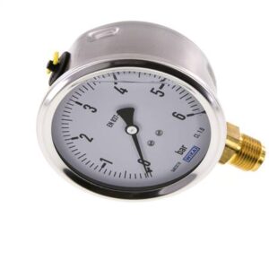 Mondeo Pressure Gauge, 0-6 bar, G1/4 Glycerin filled, Radial