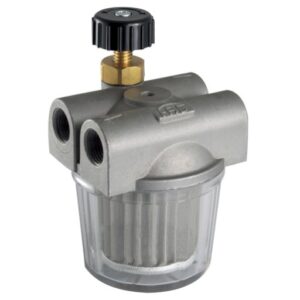 Antares Clear Bowl Fuel Filter W/Check Valve & Stop Cock, 3/8″ BSP