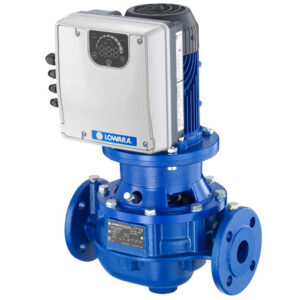 Lowara e-LNEEE Smart Series  In-Line Signle Head Vertical Pumps Coupled with eSM Drive