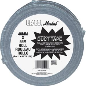 LA-CO All Purpose Duct Tape, 60 Yard Length, 2" Width, Silver