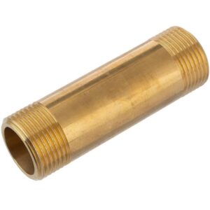 Brass Barrel Long Nipple Fitting, MM1’’, 150mm Length