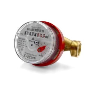Antares Hot Water Meter with Direct Reading and Wet Dial 1/2”