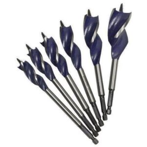 Iwrin Blue Groove 6pce Wood Drill Bit Set