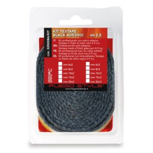 Texpack Textape Glass Tape Black + Vermiculite Coating- 3250XBAKIT