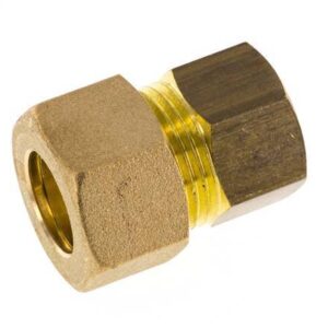 1/2'' Female x 15mm Brass Straight Compression Fitting