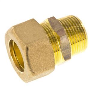 1” Male x 22mm Brass Straight Compression Fitting