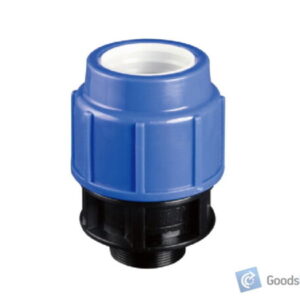 PP Connector for 40mm X 11/4''M PE Pipe Coupling End Cap Composite Fitting Fittings Moulded Part Screw Connection